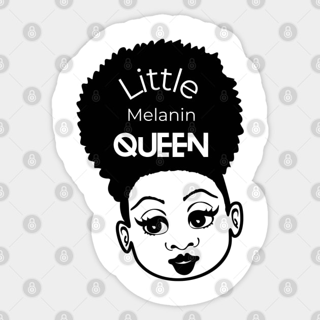 Afro Girl - Little Melanin Queen Sticker by Soul B Designs